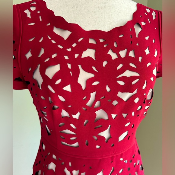 NWT Moulinette Soeurs red cut out dress. Size 2. From Anthropologie. Gorgeous! - Picture 8 of 16